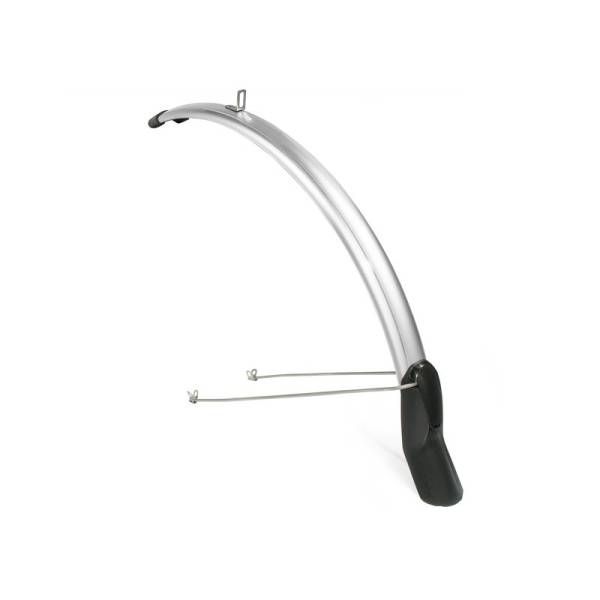 Eurofender Scatto Schutzblech 28", vorne. Silber, 51 mm breit