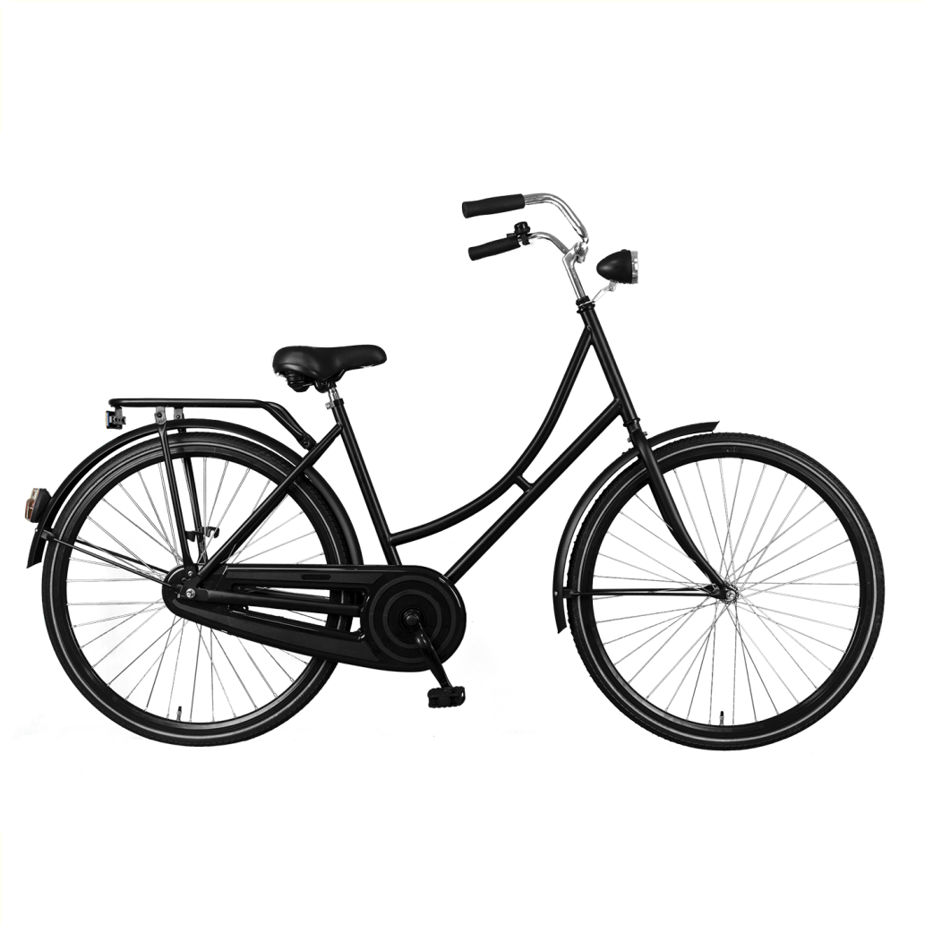 Oma-Fahrrad ohne Etikett D57cm mattschwarz.