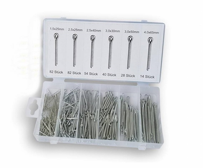 Splint-Sortiment, 300-teilig in Aufbewahrungsbox.