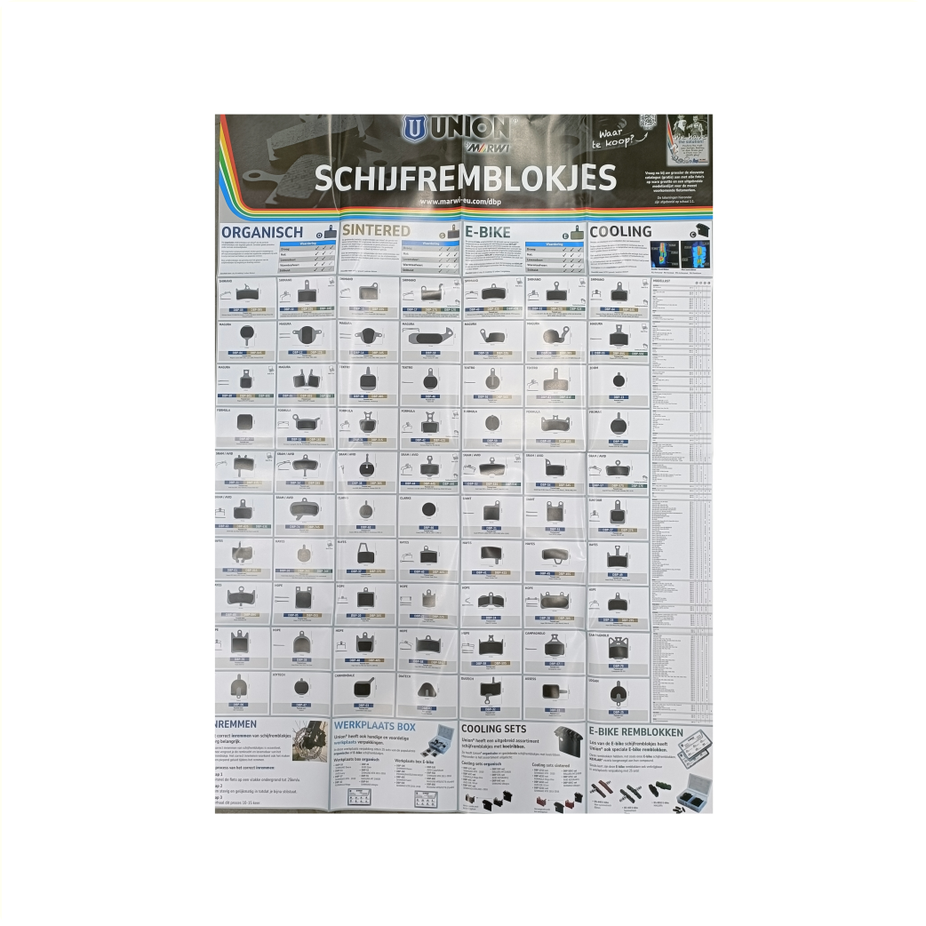 Marwi Poster Scheibenbremsbeläge Übersicht
