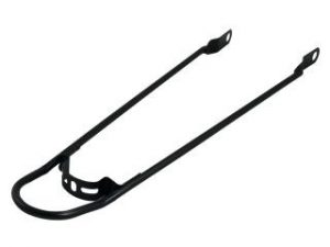 Schutzblechstange 28 "mit Stoßfänger Montage am Rahmen mittels M5-Schraube, mattschwarz