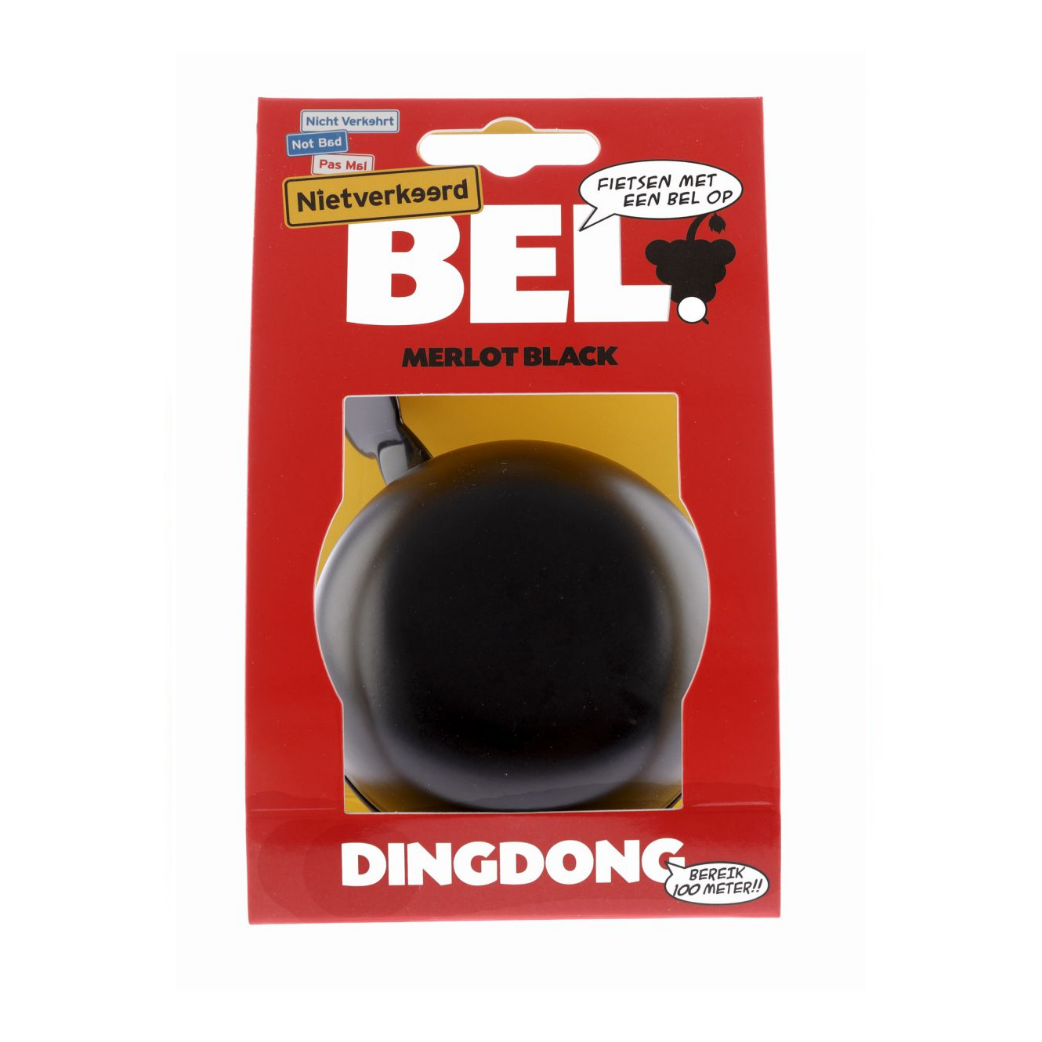NietVerkeerd Glocke Ding-Dong 80mm Merlot Schwarz