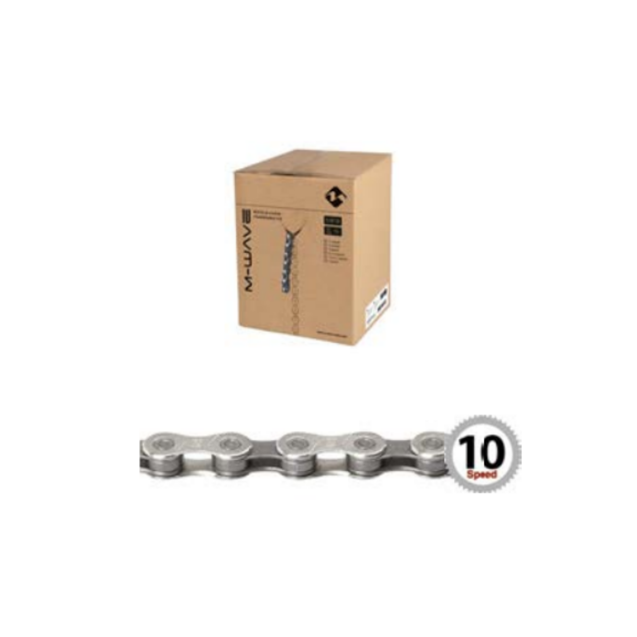 M-Wave Kette 10-fach 1/2x11/128, silber/grau. 15m auf Rolle, inkl. 10 VerbindungsgliederM-Wave Kette 10-fach 1/2x11/128, silber/grau. 15m auf Rolle, inkl. 10 Verbindungsglieder