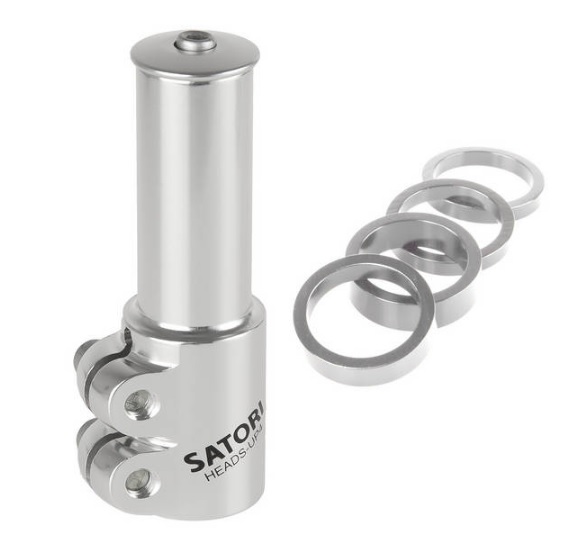 Satori A-Head Vorbau 1 1/8 Riser Silber