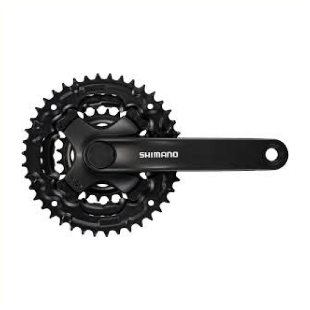 Shimano FC-TY301 Kurbelgarnitur, 6/7/8-fach, 42/32/24 Zähne, Kurbellänge 170 mm. Kettenschutzkompatibel (Werkstattverpackung)
Mit Kettenschutz