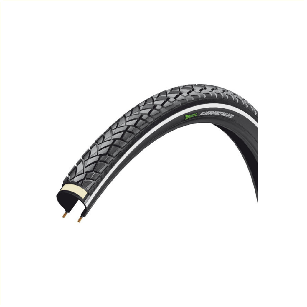 Beyond BY-101 (1.1 mm kevlar Durchstichschutzschicht) Schwarz mit Reflexion. 28x1,75, ETRTO 47-622