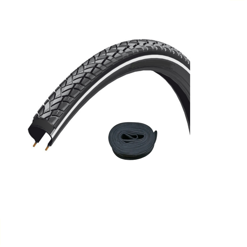 Beyond BY-101 28x1.60 ETRTO 42-622 und 28/47-622 Schlauch 40mm Autoventil, Schwarz mit Reflektor,