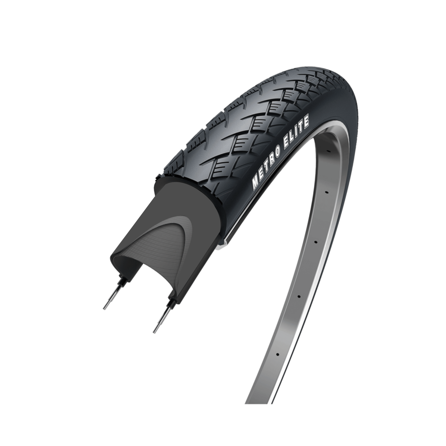 WOLFF Metro Elite, schwarz mit Reflexion,: 28x1,60, ETRTO 42-622