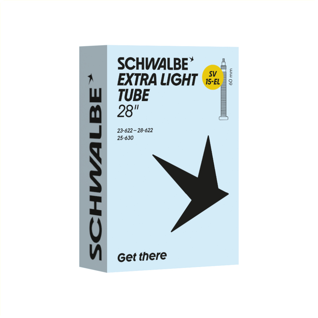 Schwalbe Schlauch xtra light 28x3/4-1,00, 27/28-1,00 ETRTO 18/25-622, 22/25-630, Presta/Frans SV20-EL 60mm