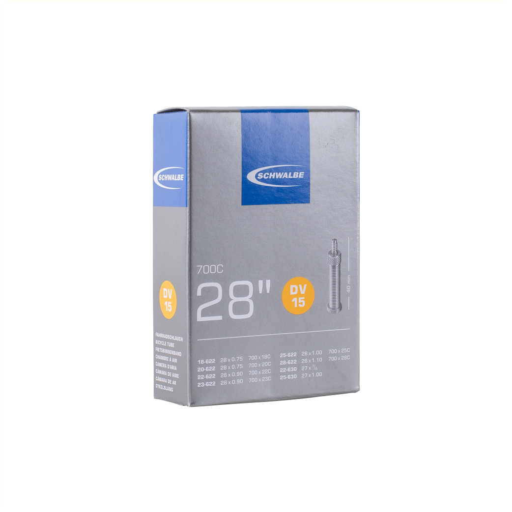 Schwalbe Schlauch 28x3/4-1,10, 700x18-28C ETRTO 18/28-622/630, Dunlop Blitz/Holland DV15 40mm