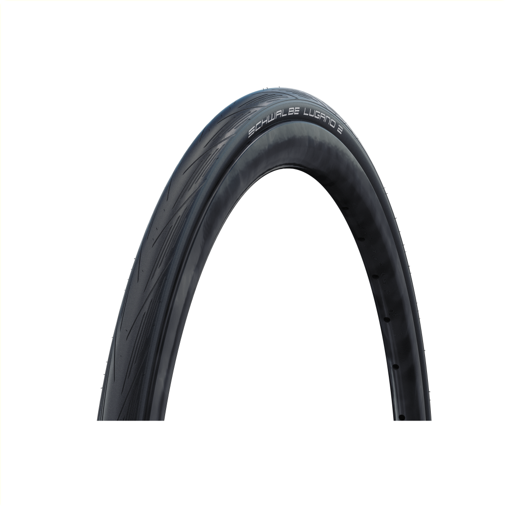 Schwalbe Lugano 2 (K-Guard), Schwarz ohne Reflexion, 28x1.00 ETRTO 25-622