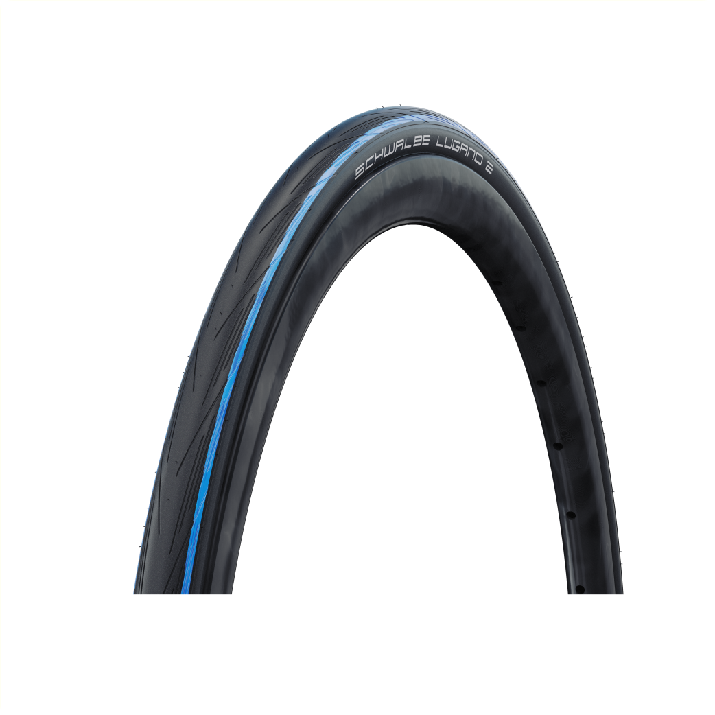 Schwalbe Lugano (K-Guard) Schwarz/Blau ohne Reflexion, 28x1.00 ETRTO 25-622
