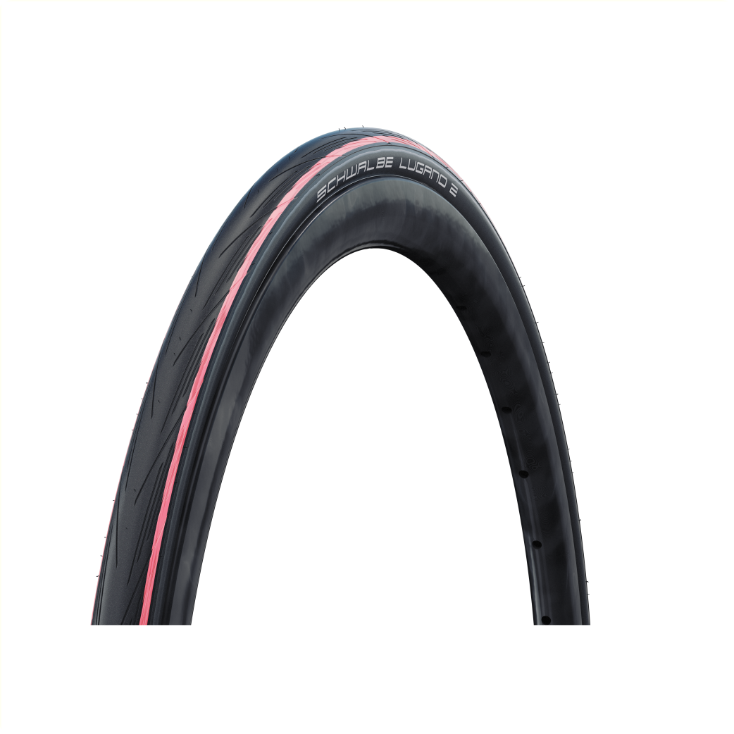 Schwalbe Lugano II (K-Guard), Schwarz/Rot ohne Reflexion, 28x1.00 ETRTO 25-622