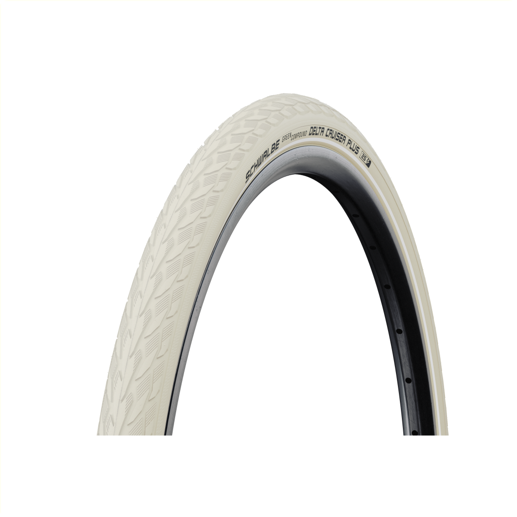 Schwalbe Delta Cruiser Plus (Pannenschutz) Twinskin, Creme mit Reflexion, 28x1.40,  ETRTO 37-622