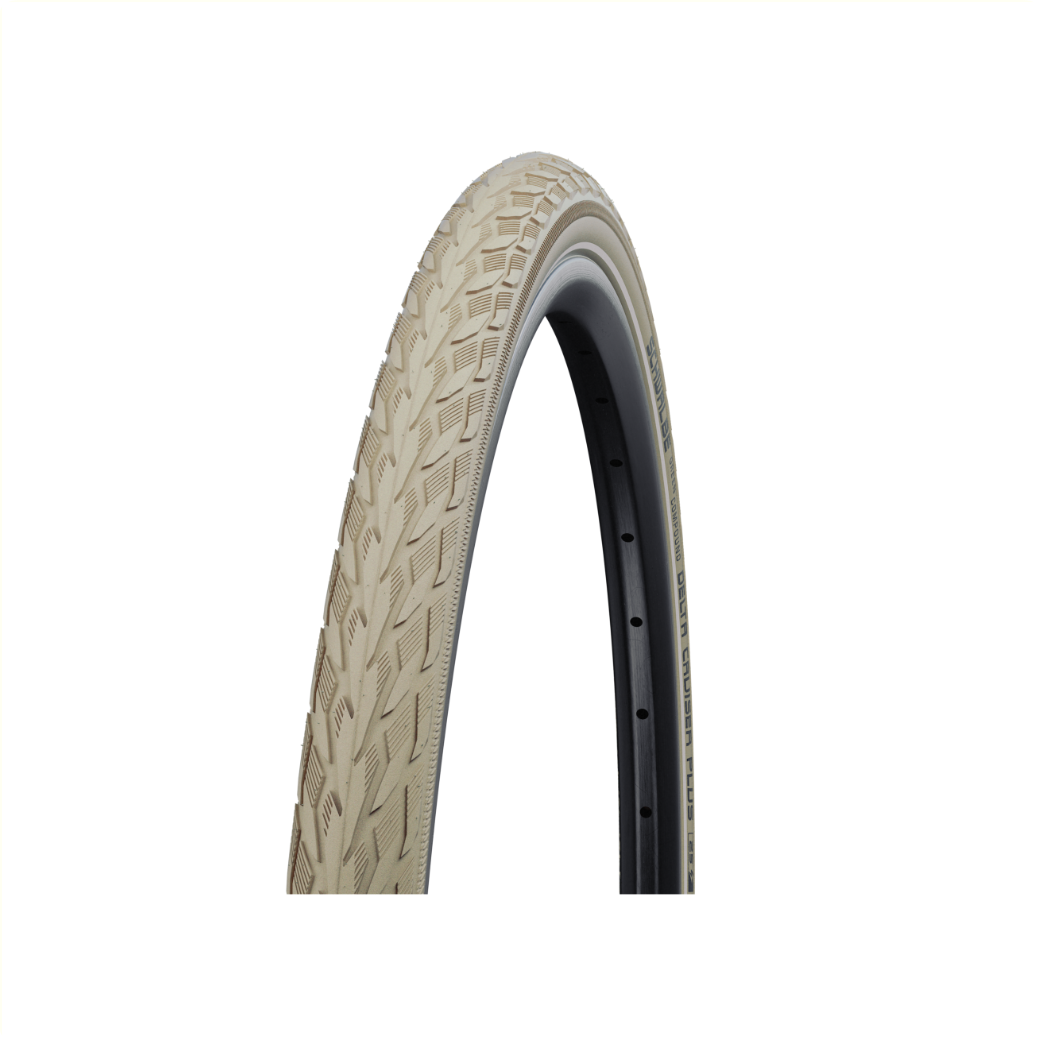 Schwalbe Delta Cruiser Plus Reflexion (Twin-Skin), Creme mit Reflexion, 28x1½, ETRTO 40-635