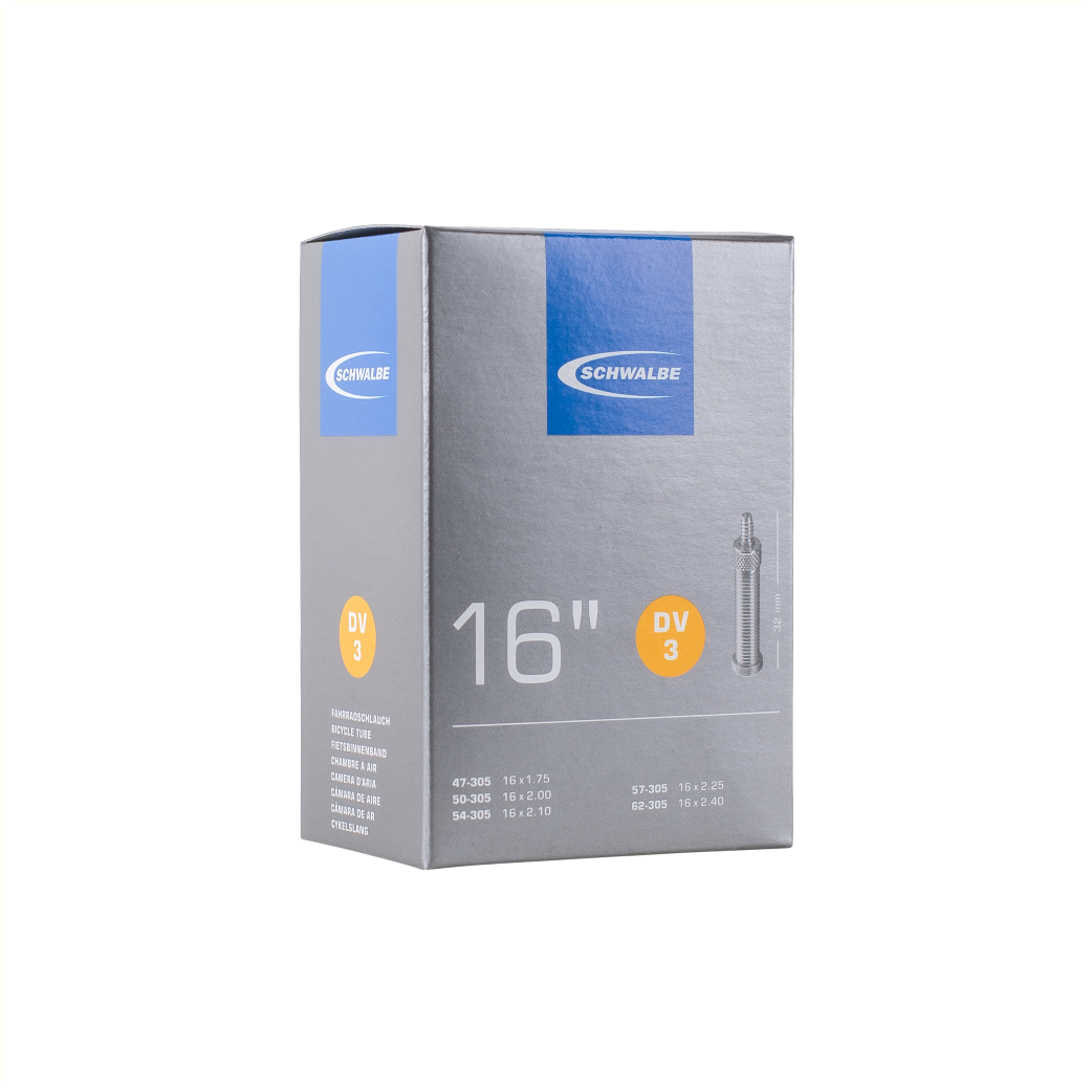 Schwalbe Schlauch 16x1,75 ETRTO 47/62-305, Dunlop Blitz/Holland DV3 32mm