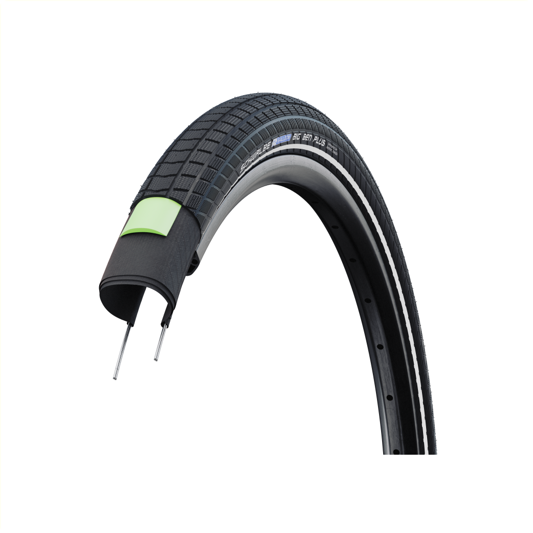 Schwalbe Big Ben Plus (GreenGuard, Snakeskin), schwarz mit Reflexion, 26x2,15 ETRTO 55-559