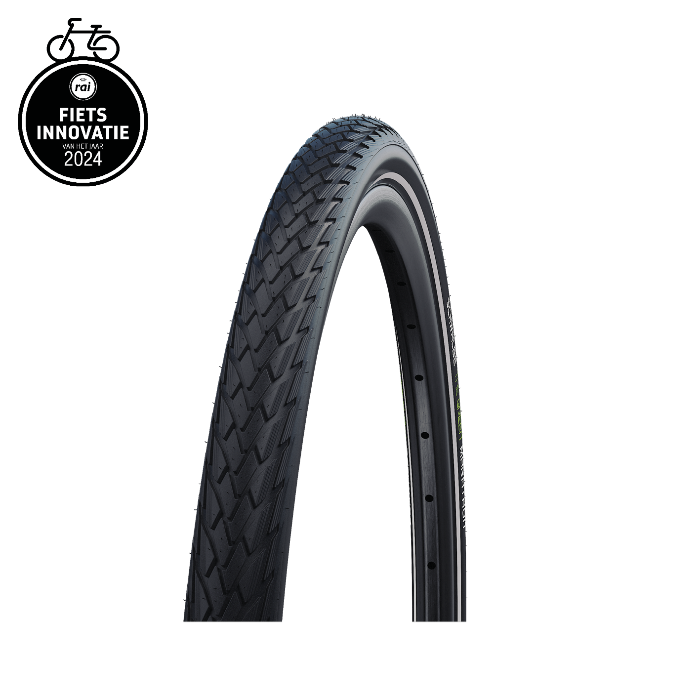 Schwalbe Marathon Performance including folding bike (Greenguard 3mm anti-puncture), Black with reflection, 20x1.50, ETRTO 40-406