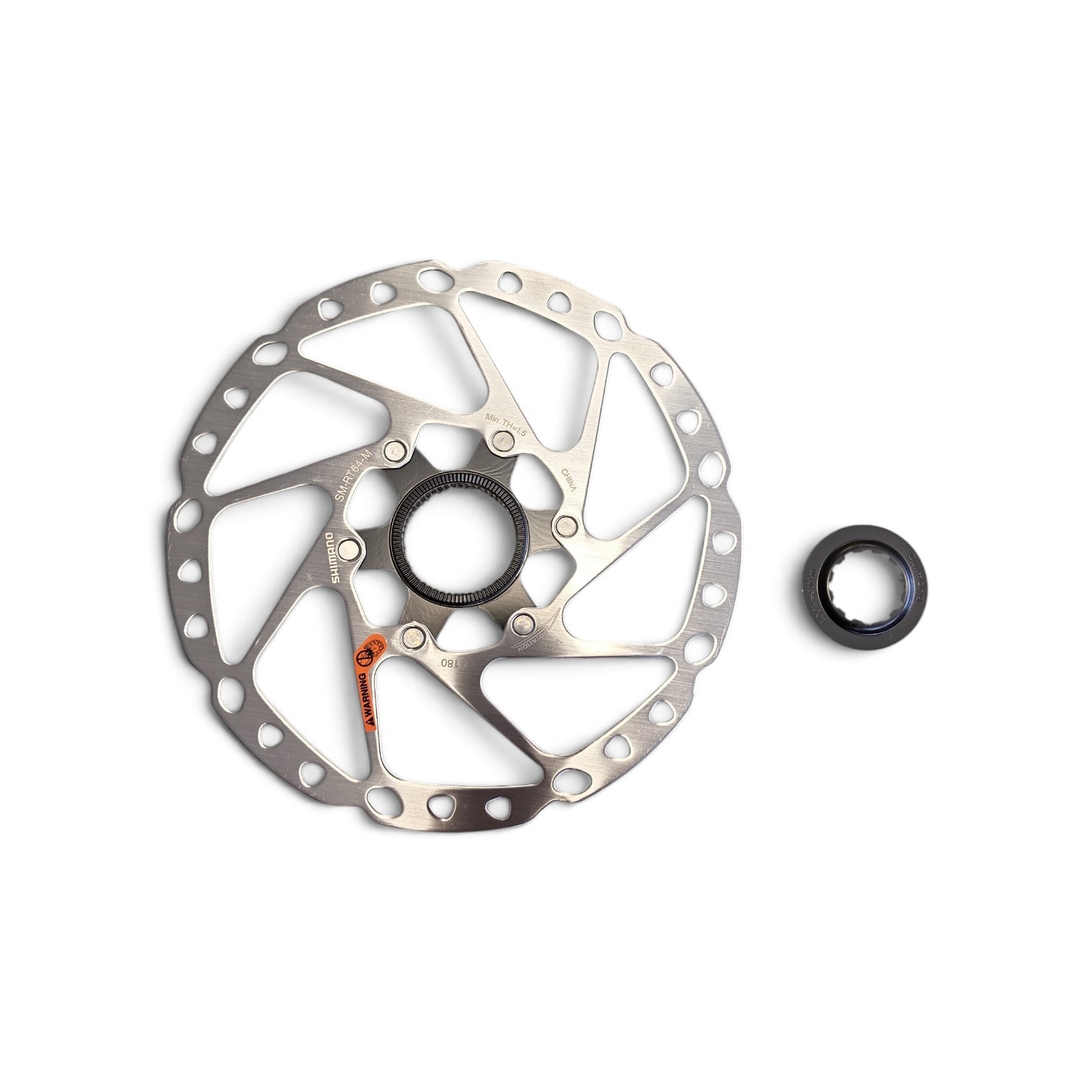 Shimano RT64 Edelstahl-Bremsscheibe, 180 mm Centerlock-Aufnahme