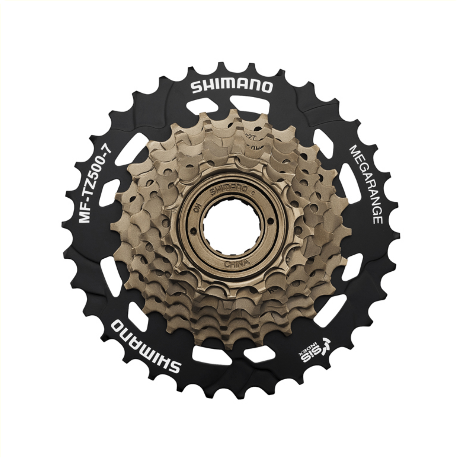 Shimano TZ500 7 speed Freilauf 14-34Z 7F – Schwarz/Gold
