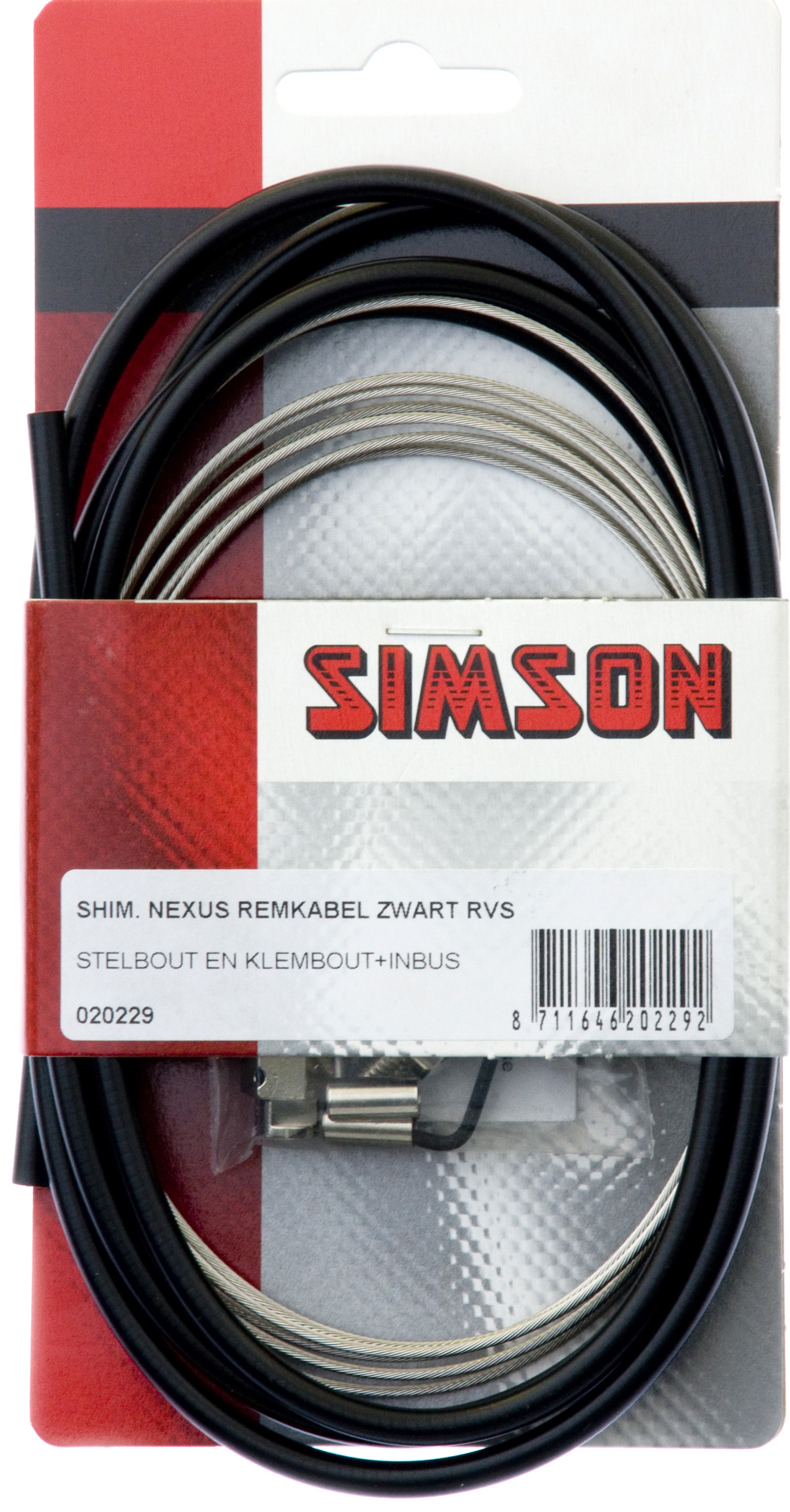 Simson Bremszugset komplett aus Edelstahl Shimano Nexus Rollerbrake. Schwarz