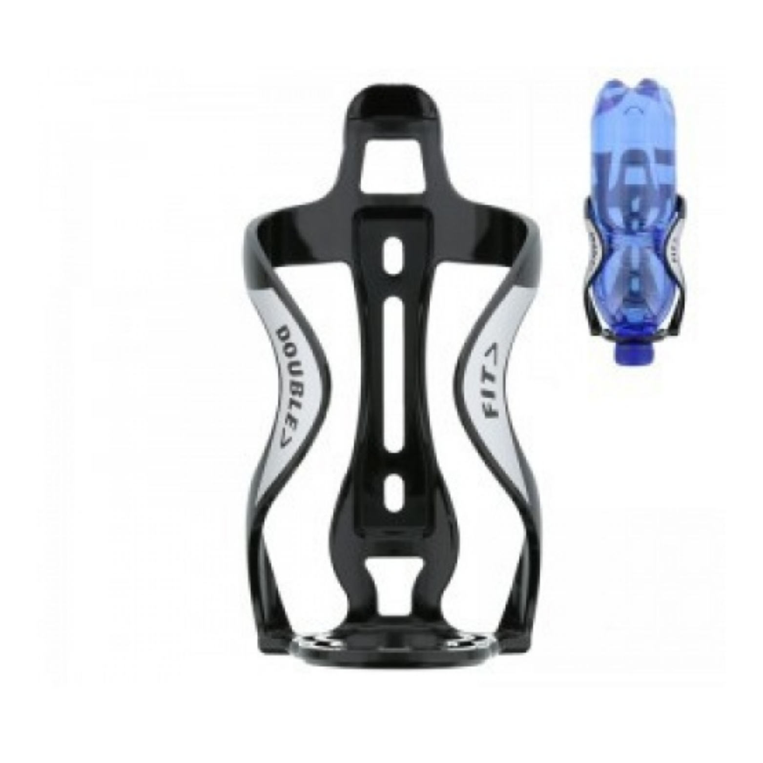 Simson „Double Fit“ Flaschen- und Wasserflaschenhalter, mattschwarz.