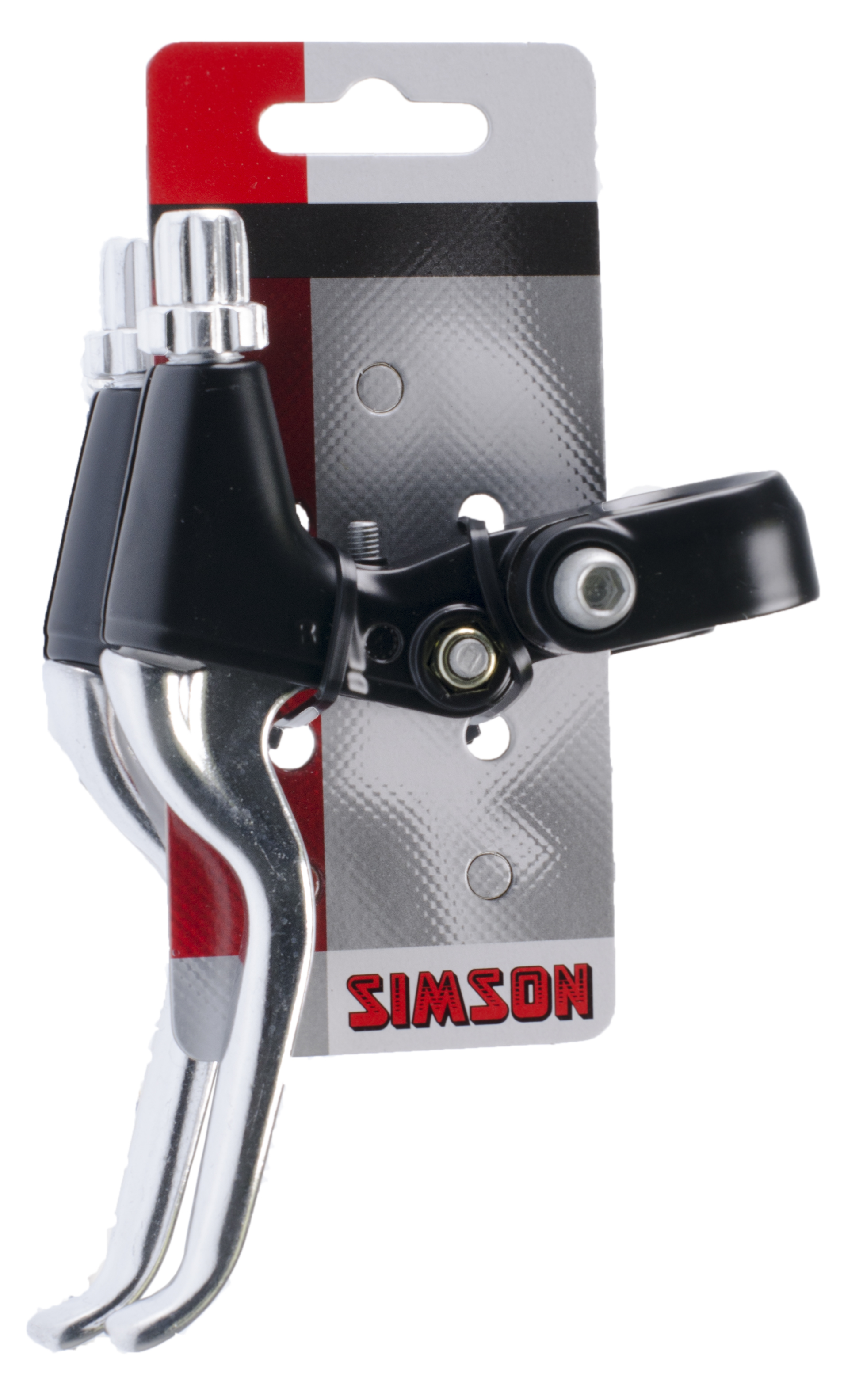 Simson Bremshebelset, verstellbar, kurzer Griff, Aluminium/schwarz