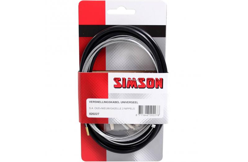 Simson Schaltzugset komplett S.A. / Gazelle schwarz