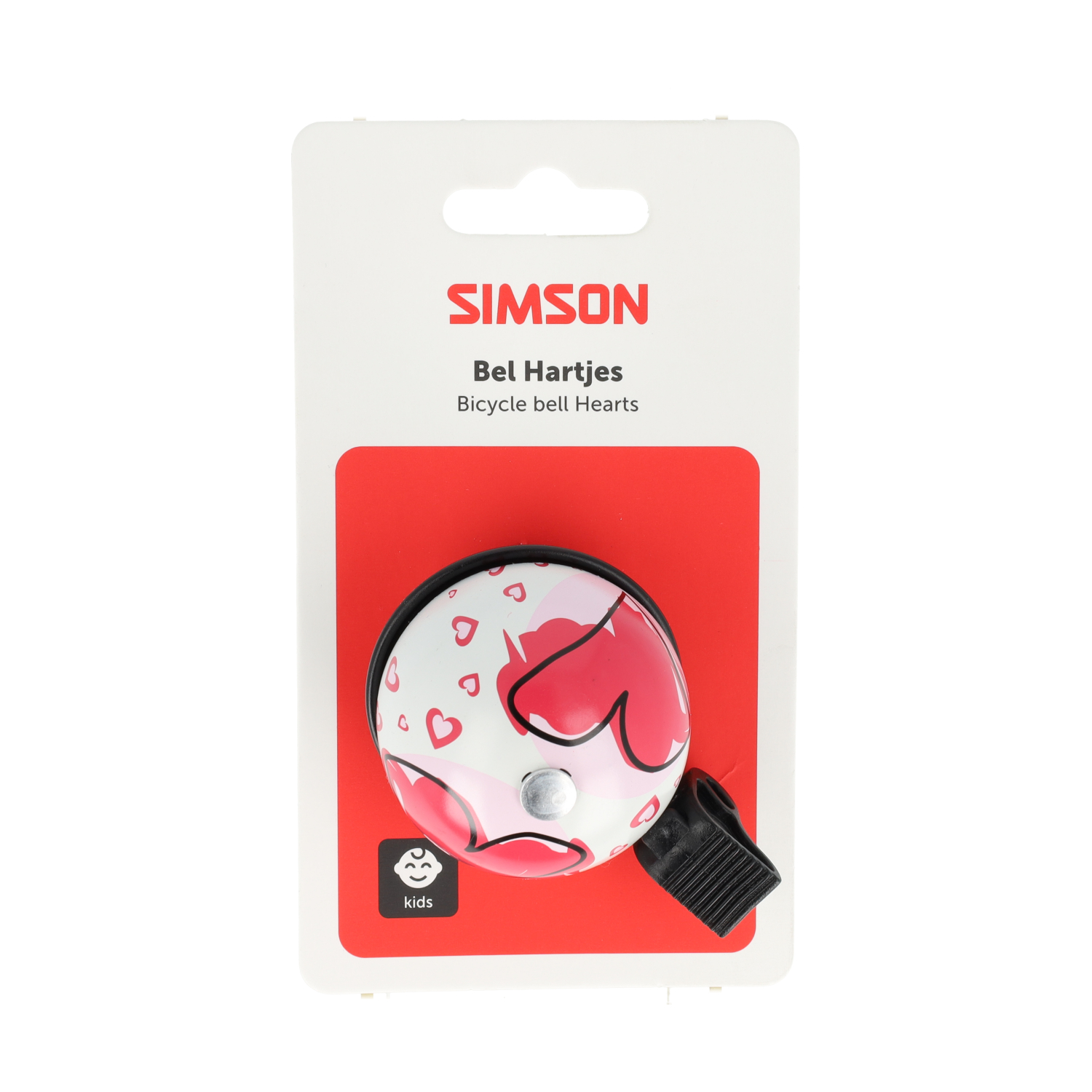 Simson Bell Hearts Pink/Weiß