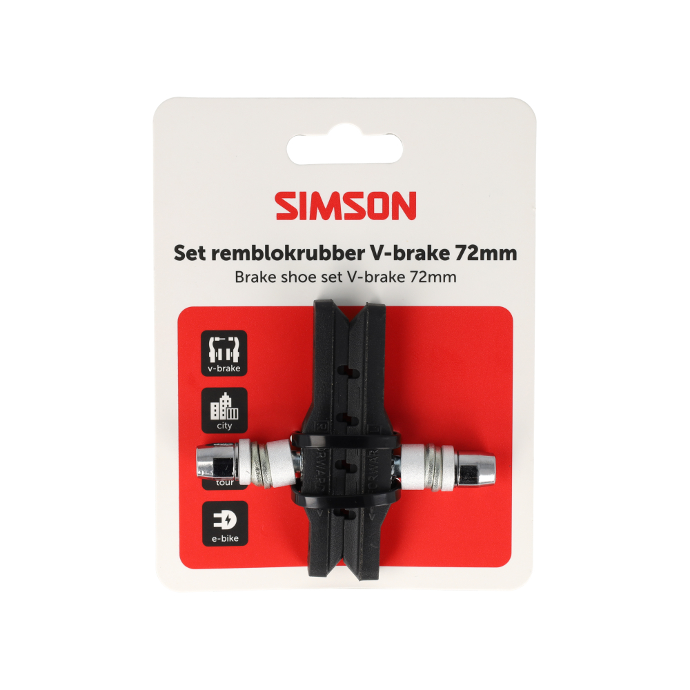 Simson Bremsbeläge V-Brake 72 mm pro Paar
