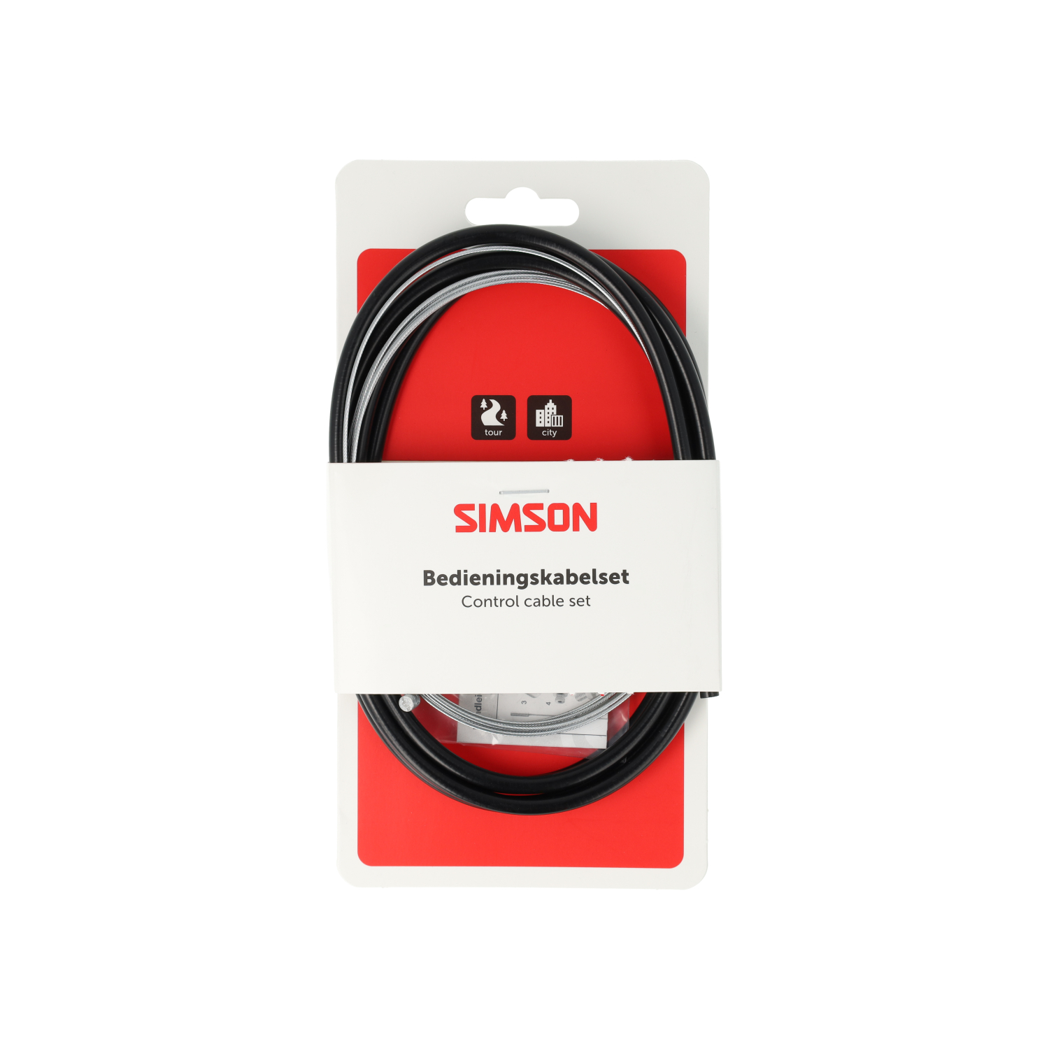 Simson Schaltzugset komplett S.A. / Gazelle schwarz