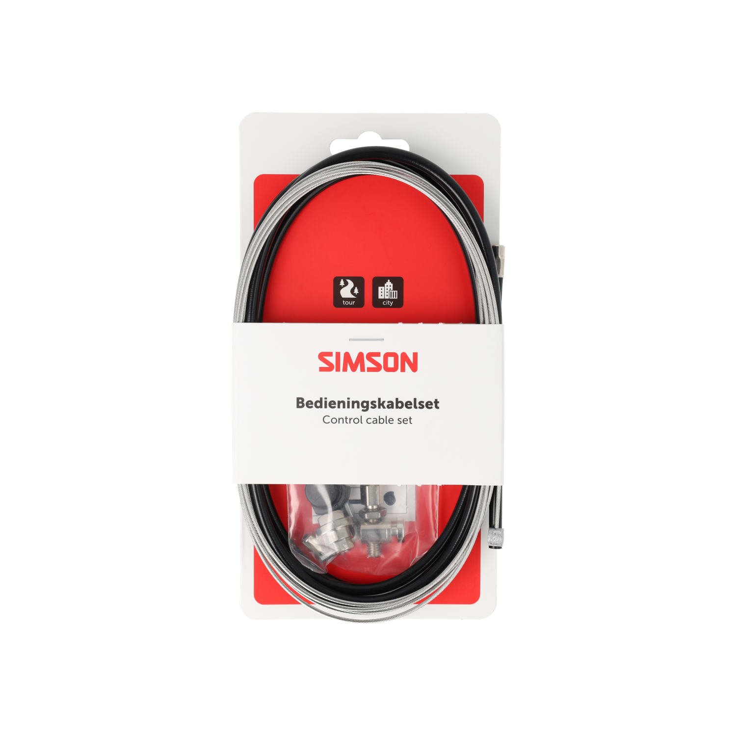 Simson Bremszugset komplett Edelstahl Shimano Rollerbrake schwarz