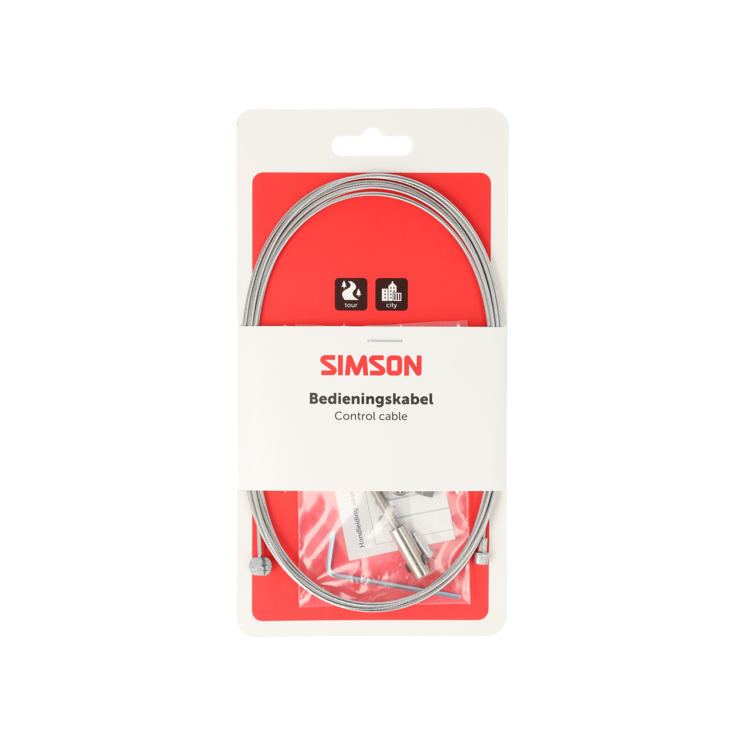 Simson Innenzug Trommelbremse uni, Fass/Birne + Inbus, Edelstahl