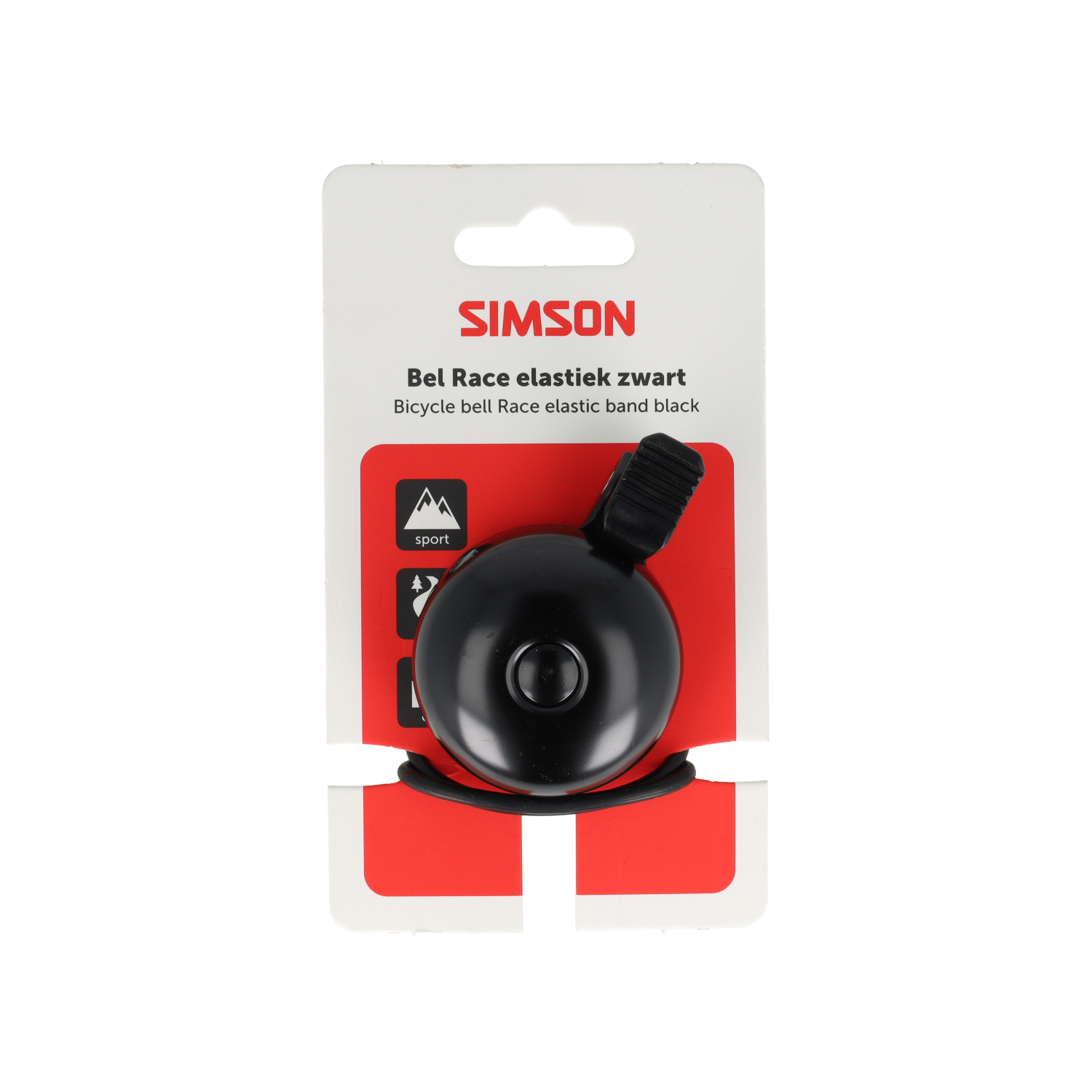 Simson Bel Race, gummielastische Befestigung, schwarz