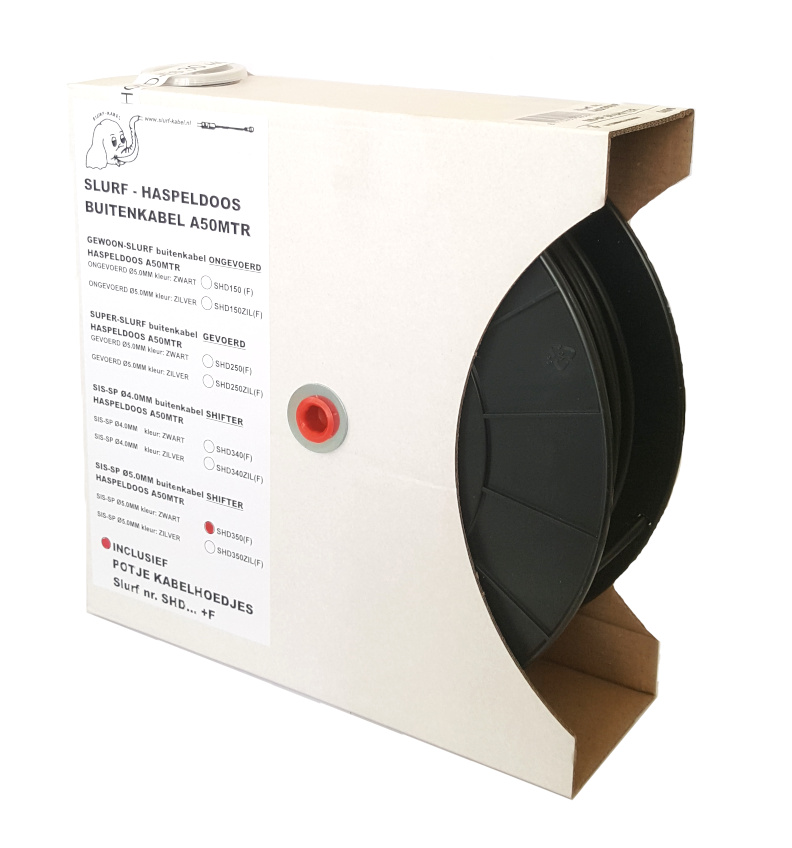 Slurf-Außenkabel-Umwerfer Schwarz 50m