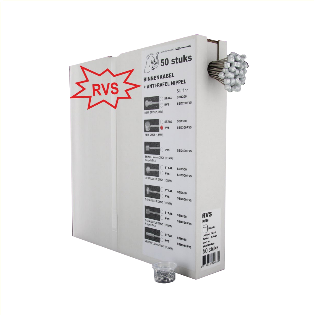 Slurf Bremsinnenzug Edelstahl Tonnippel (50 Stück)