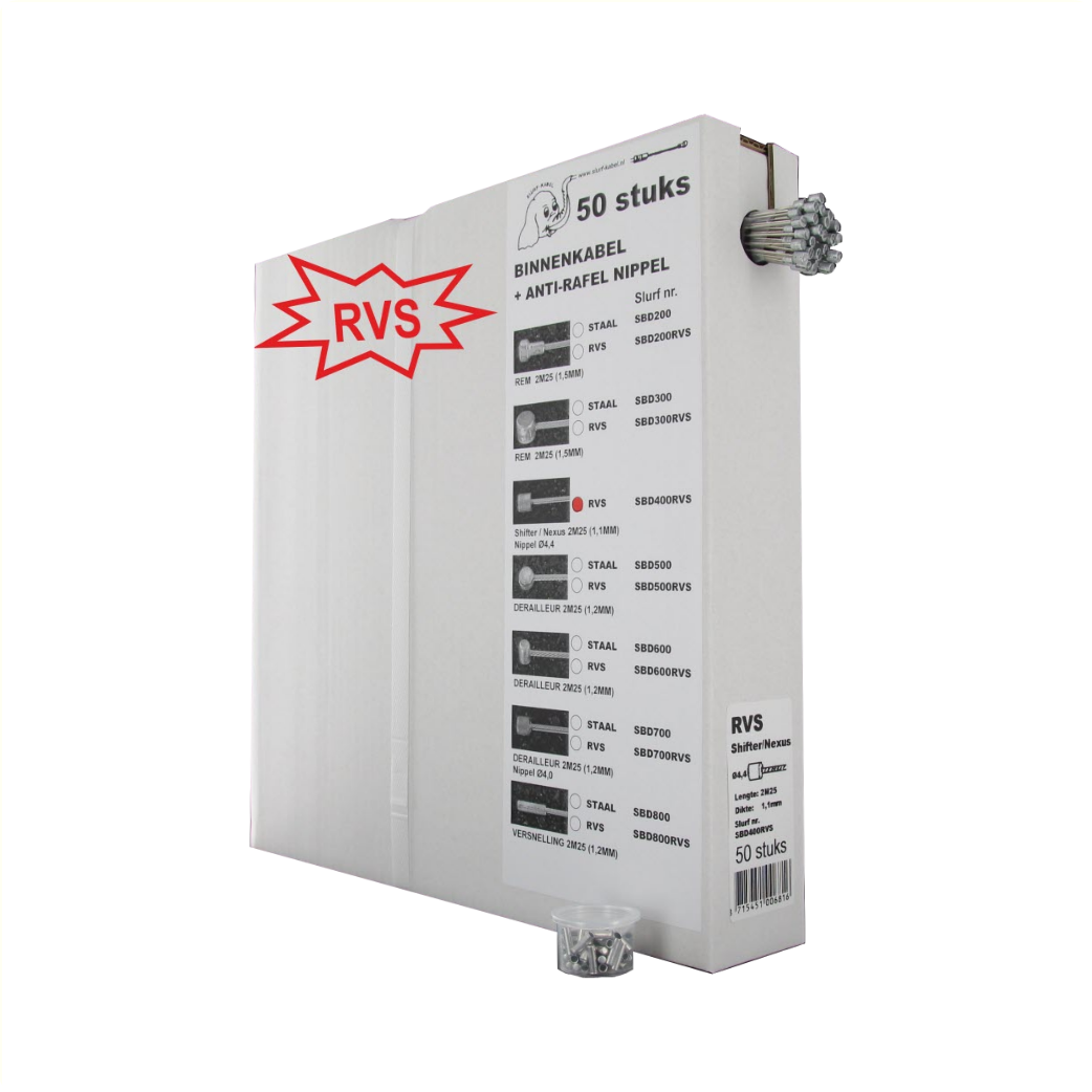 Slurf innenkabel Edelstahl-Umwerfer (50 stück)