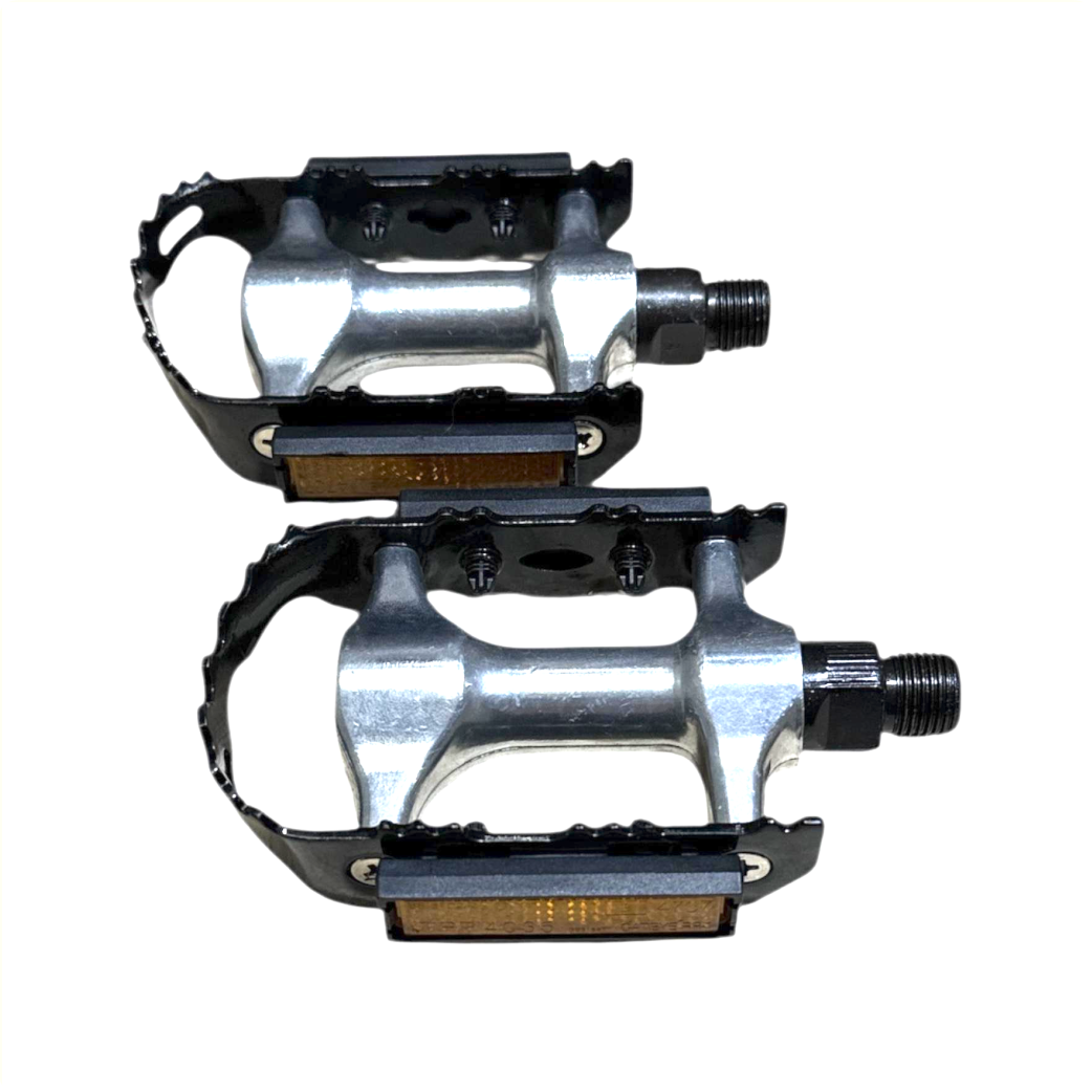 Union pedal SP-910S aluminum/steel, 9/16". (workshop packaging) black/silver