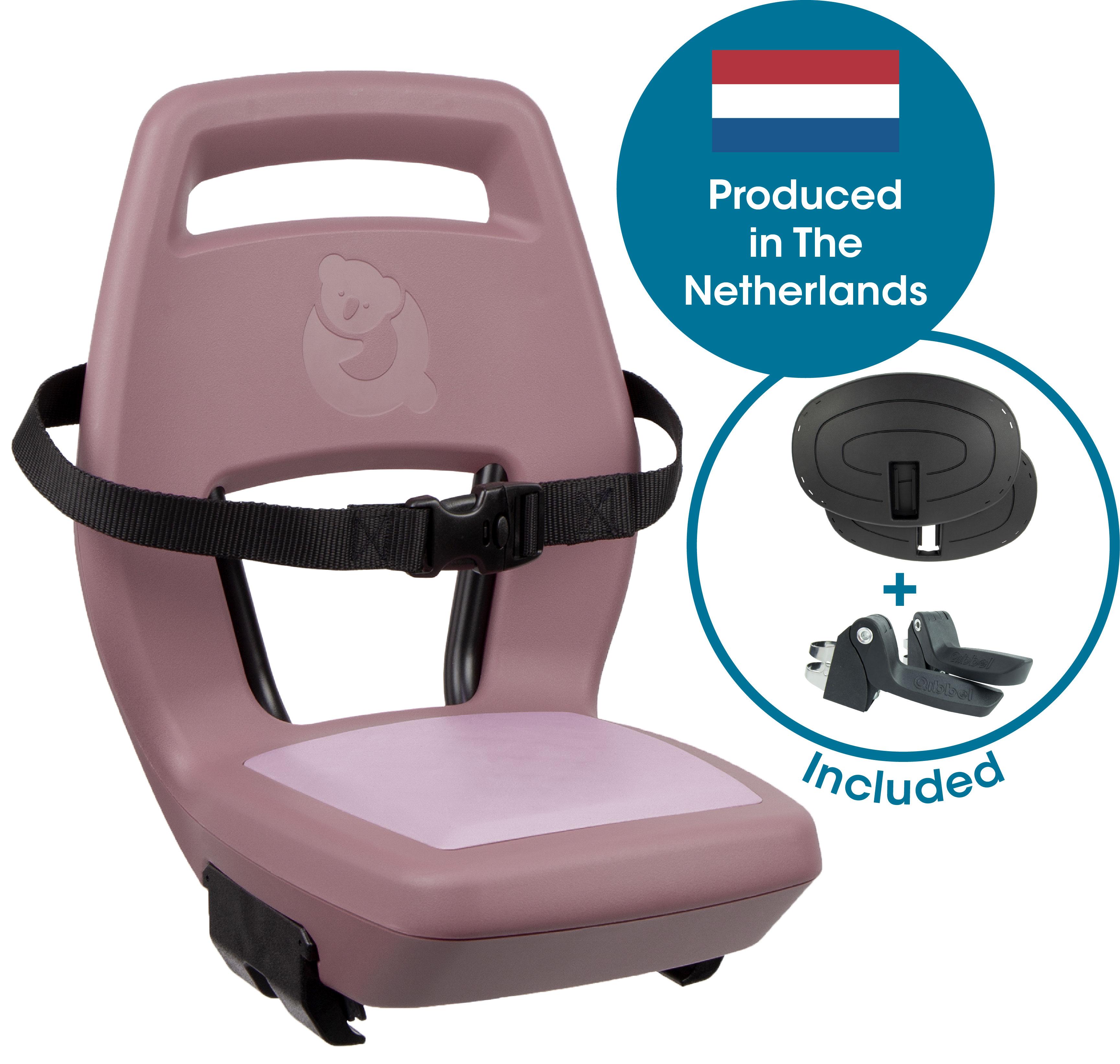 Qibbel Junior 6+ Pflaumenrosa – rosa/rosa – inkl. Fußstützen und Fußschutzplatten